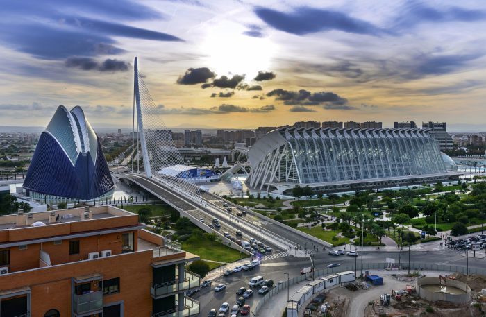 City of Arts and Sciences at sunset